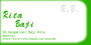 rita baji business card